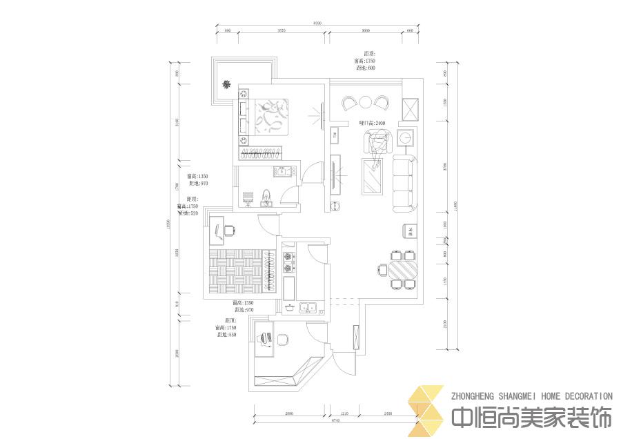 西安,西安家裝,西安家裝設(shè)計(jì),西安小戶型設(shè)計(jì)公司,裝修案例東晉桃園效果圖